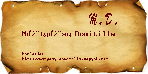 Mátyásy Domitilla névjegykártya